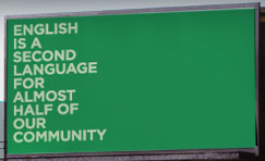 Statistic: English is a second language for almost half of our community